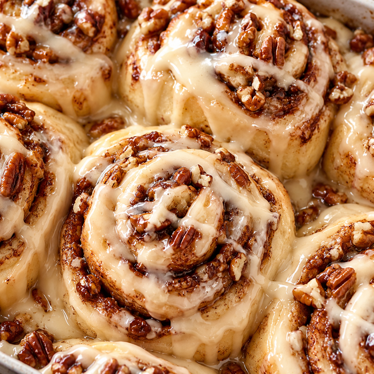 Maple Pecan Cinnamon Rolls